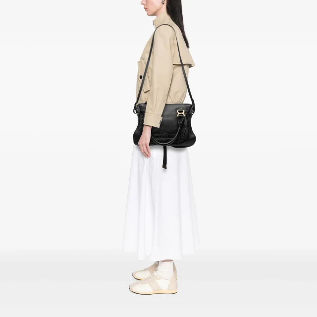 Chloé Medium Leather Marcie Satchel in black Leather from Her-Age, photo 7 of 7