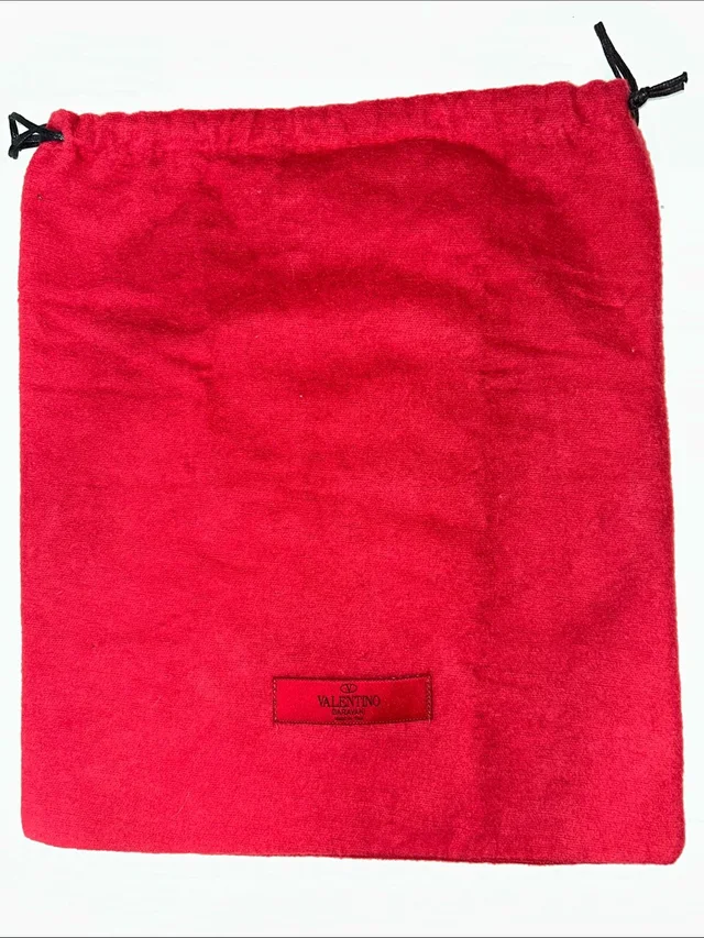 Valentino Garavani Red Drawstring Dust Bag in black|red from Poshmark
