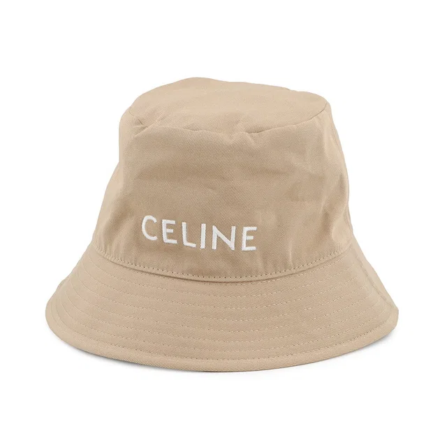 Celine logo bucket hat Size S Beige2AU3B968P Cotton100% from GALLERY RARE