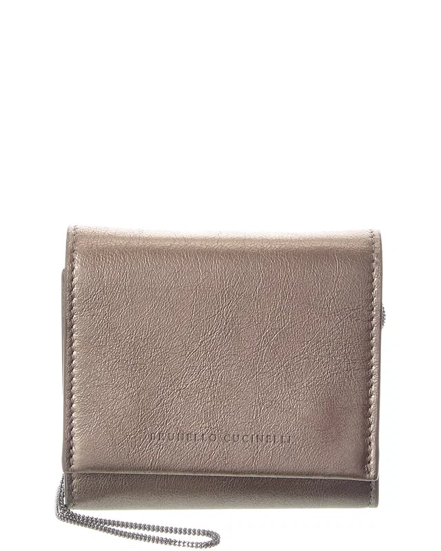 Brunello Cucinelli Leather Wallet On Chain, image 1 of 1 from Gilt