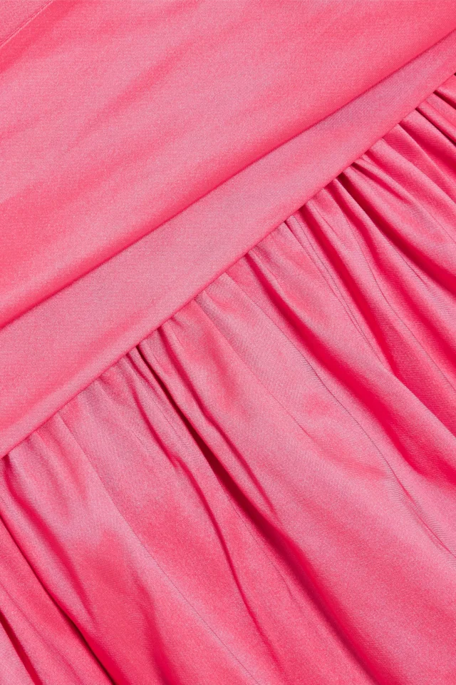Valentino Garavani Bow-Detailed Satin Mini Dress in Bubblegum, photo 4 of 4 from THE OUTNET