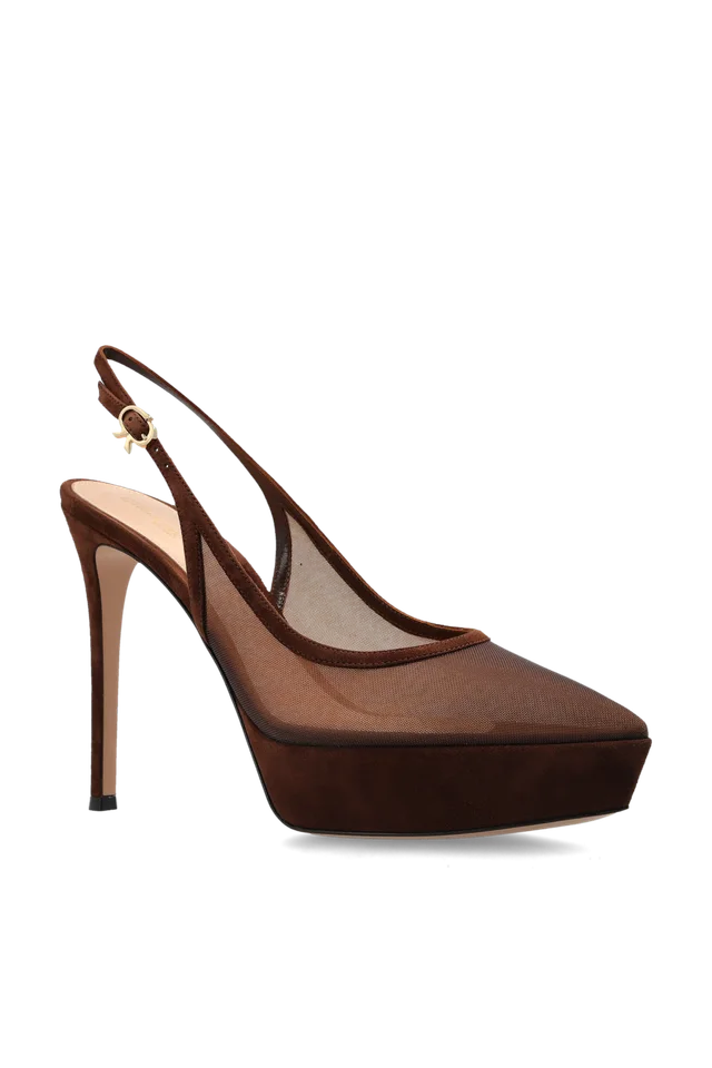 Gianvito Rossi Slingback Platform Heeled Pumps, photo 2 of 6 from SENSER