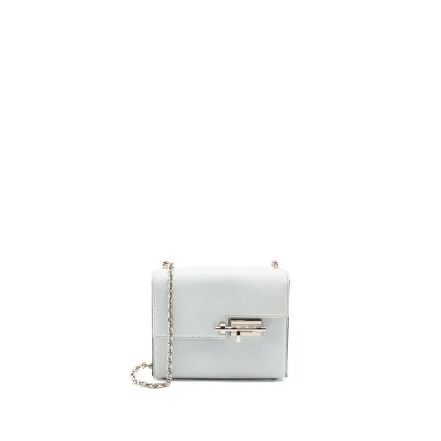 Hermès Mini Verrou chevre mysore blue brume SHW stamp Y in Blue Goatskin from EMIER