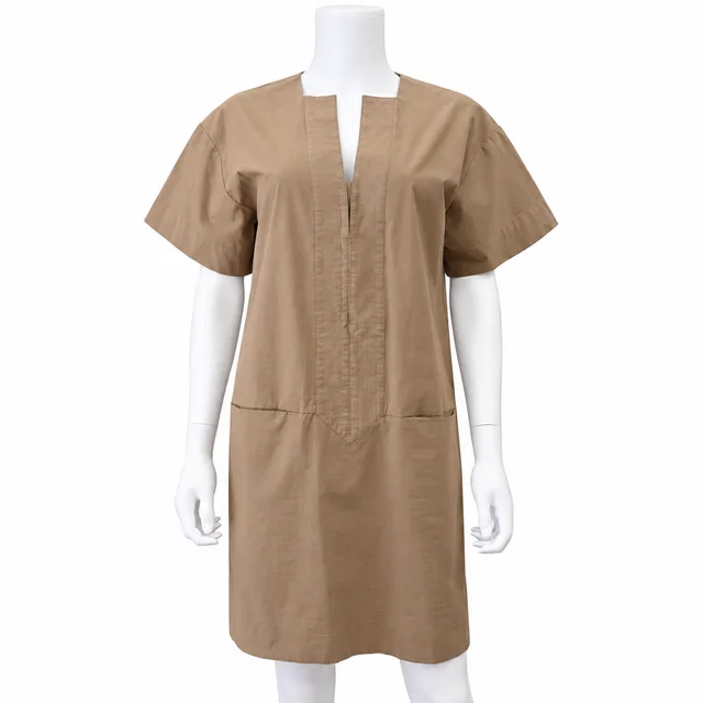 TOTEME Brown Zagora Tunic Dress in Brown from Clotheshorse Anonymous