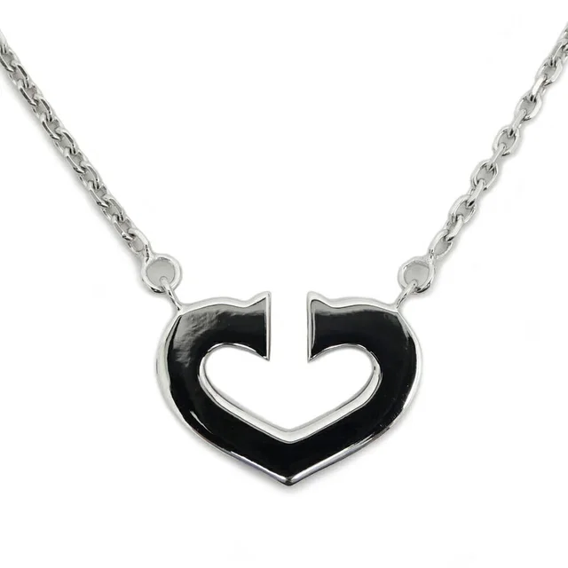 Cartier C Heart Necklace 18K White Gold 750 Regular Box Small Items in White from The Reluxe
