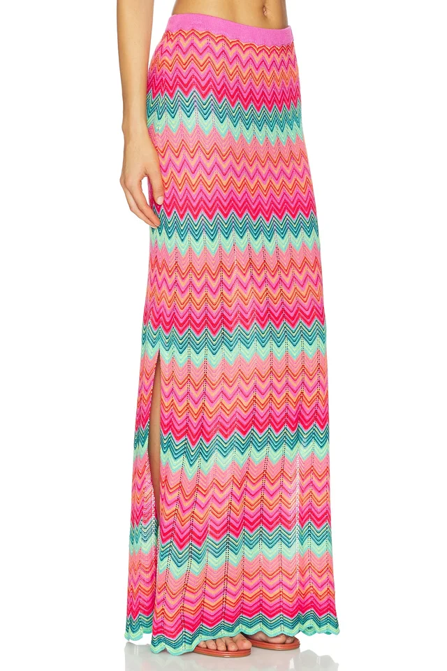 BEACH RIOT Ivana Maxi Skirt in Strawberry, photo 2 of 6 from REVOLVE (Canada)