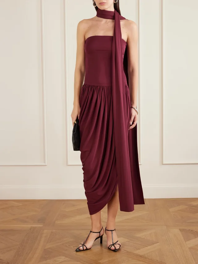 ESSE STUDIOS Solina strapless satin maxi dress in Purple, photo 2 of 2 from NET-A-PORTER (Canada)
