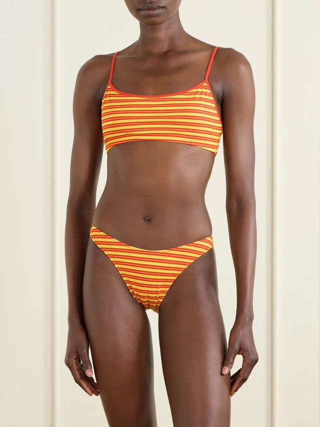LIDO Striped ribbed bikini in Orange, photo 2 of 2 from NET-A-PORTER (Canada)