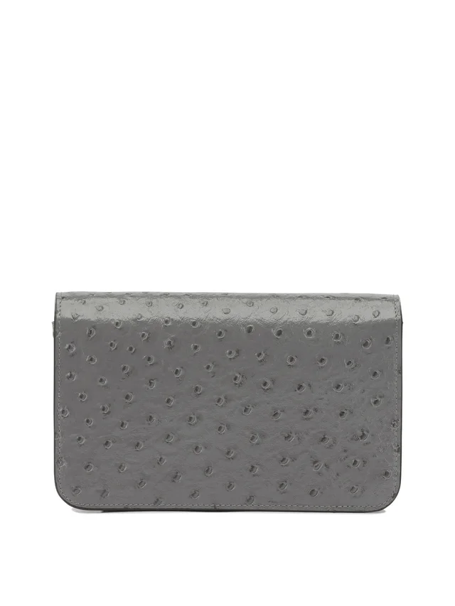 Toteme T-Lock ostrich-effect crossbody bag, photo 3 of 5 from SENSER