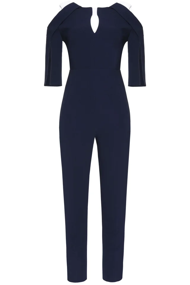 Roland Mouret Cold-Shoulder Crepe Jumpsuit from THE OUTNET, photo 1 of 1