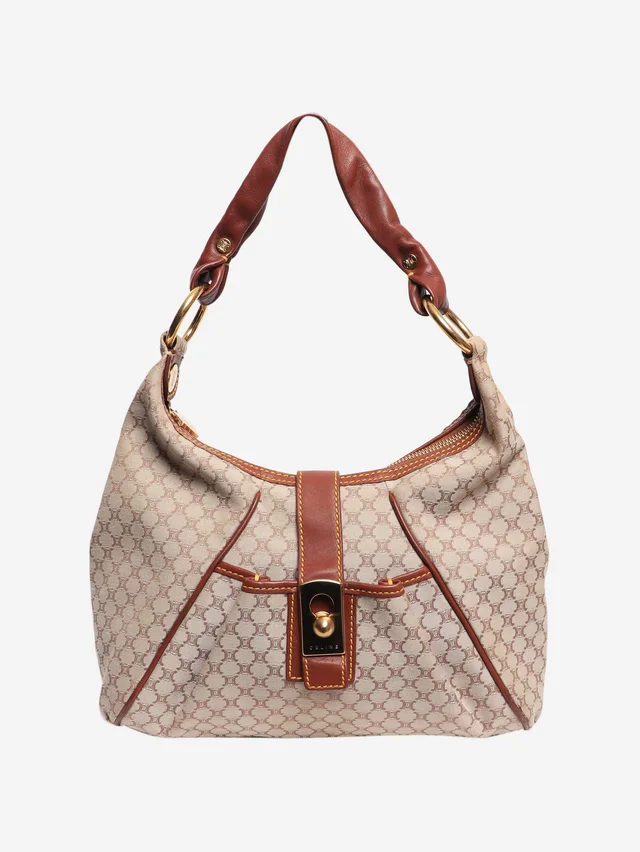 Celine Neutral Macadam canvas bag in Canvas from Sign of the Times