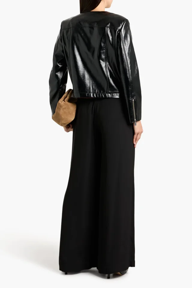 Theory Glossed Snap-Front Jacket, photo 3 of 4 from THE OUTNET