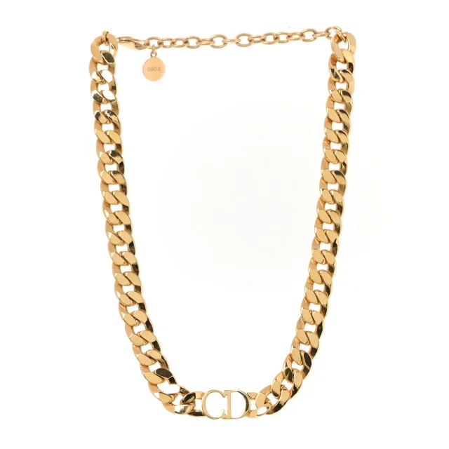 Dior Metal CD Choker Necklace Gold in Gold from FASHIONPHILE, photo 3 of 5