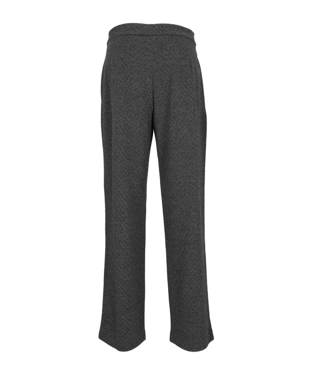 Emporio Armani Herringbone-Pattern Straight-Leg Trousers, photo 4 of 4 from SENSER