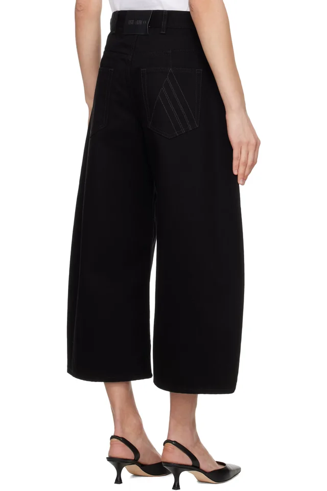 The Attico Black Long Jeans, photo 3 of 4 from SSENSE