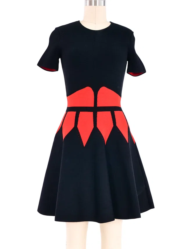 Alexander McQueen Knit Fit and Flare Dress from Arcade Vintage