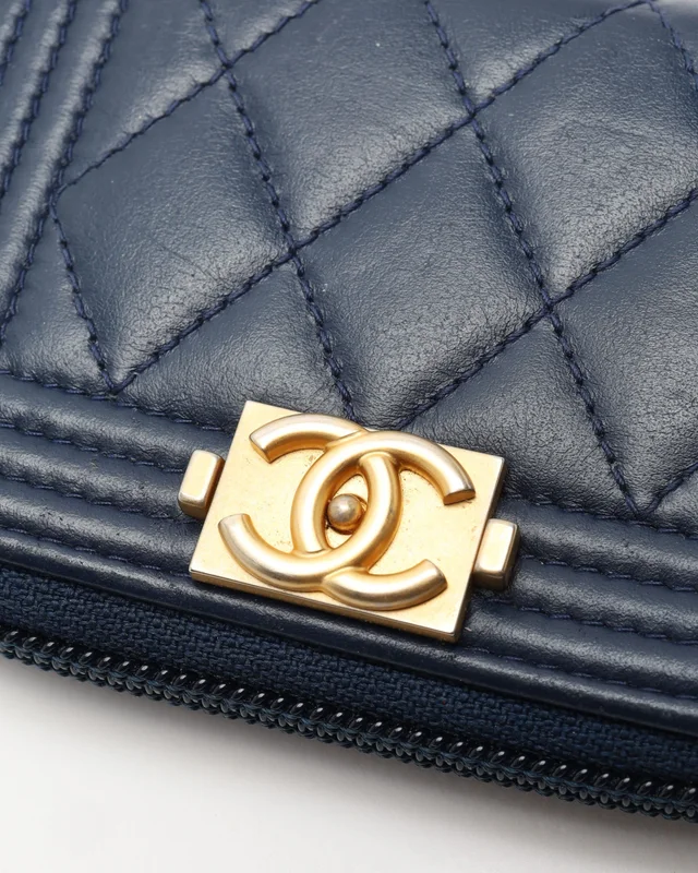 Chanel Boy Lambskin Zip Around Card Holder in Lambskin from A Retro Tale, photo 3 of 8