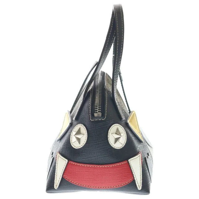 Gucci Children's GG Supreme Handbag Black Beige Leather Silver in Black Leather from The Reluxe, photo 2 of 2