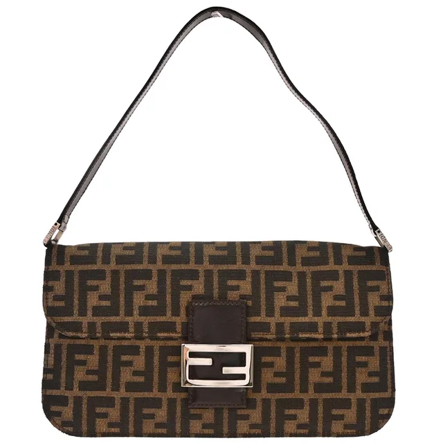Fendi Brown Canvas Zucca Handbag in Brown Canvas from AMORE Vintage Tokyo