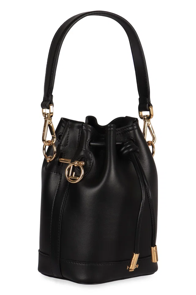 Fendi Mon Tresor Bucket Bag — Black Calf in Black Calfskin from HEWI