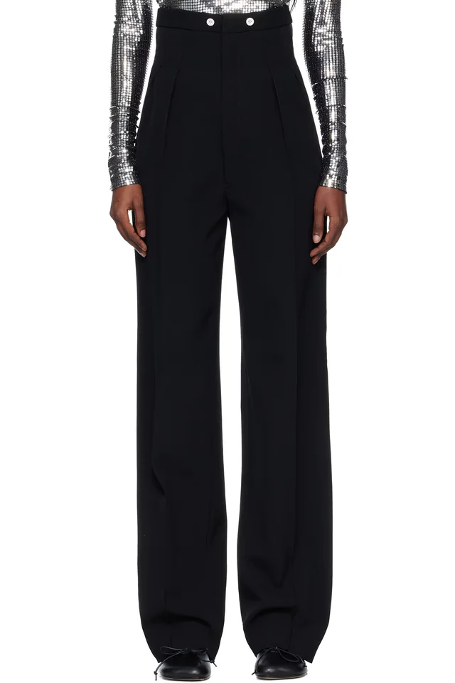 Maison Margiela Black Virgin Wool Trousers, image 1 of 1 from SSENSE