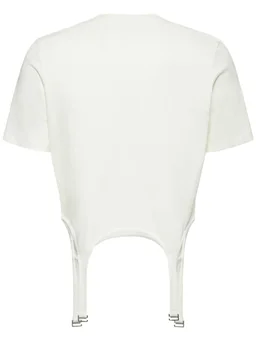 Dion Lee Cropped T-shirt with distinctive details in 100% Cotton, photo 5 of 5 from LUISAVIAROMA