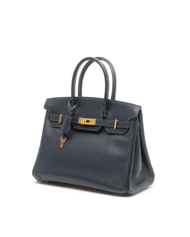 Hermès Birkin 30 Togo Blue Indigo Bag in Blue Togo leather from A Retro Tale, photo 2 of 10
