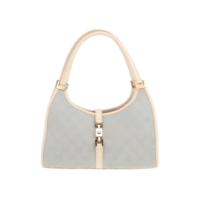 Gucci handbag in blue GG Supreme canvas and white leather in White Canvas from Collector Square, photo 2 of 3