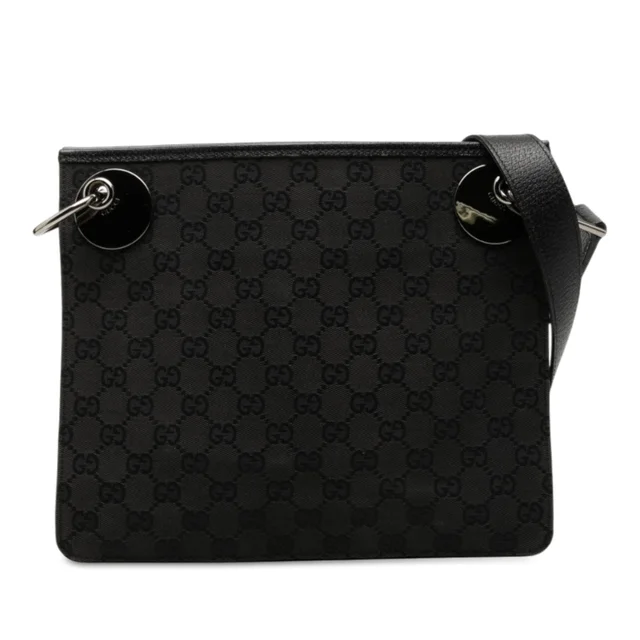 Black Gucci GG Canvas Eclipse Crossbody in Black Canvas from Designer Revival