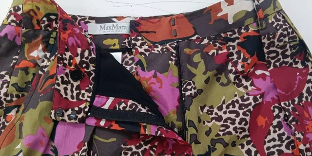 Max Mara trousers multicoloured Size: 8 in Multi-coloured Silk from Oxfam Online Shop