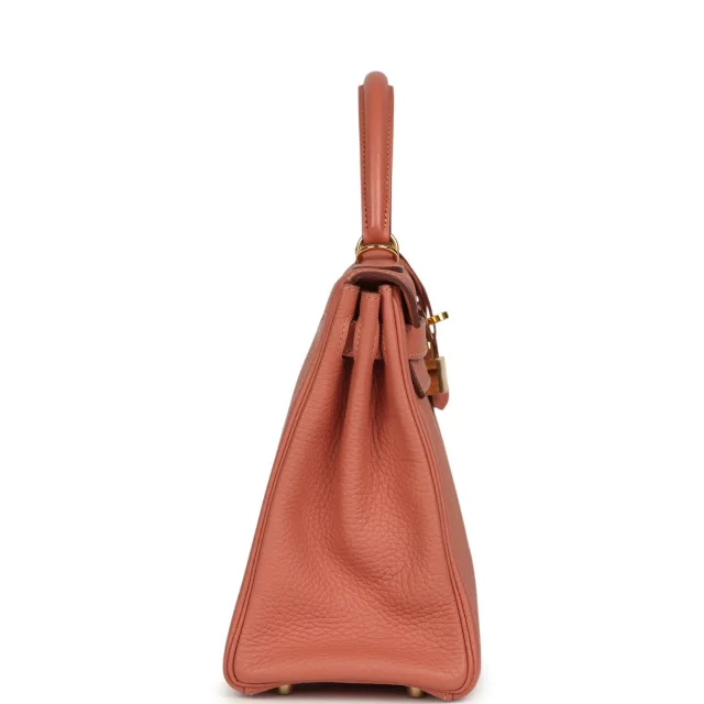Hermès Kelly Retourne 28 Rosy Togo Gold Hardware in Togo leather from Madison Avenue Couture, photo 3 of 9