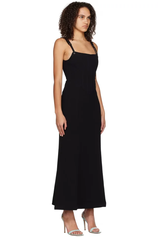 Paris Georgia Black Lottie Midi Dress, photo 2 of 2 from SSENSE