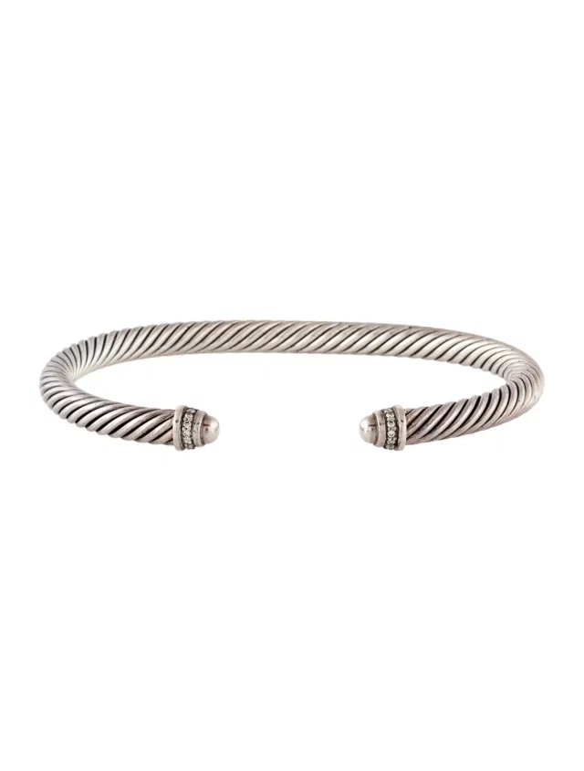 David Yurman Diamond Classic Cable Bracelet, 6.75" in multicolor from The RealReal