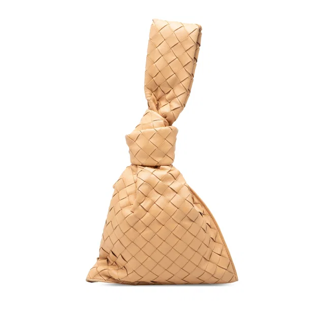 Tan Bottega Veneta Mini Calfskin BV Twist Bag Handbag in Brown Calfskin from Designer Revival
