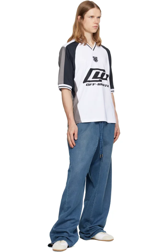 Off-White White & Black Team Soccer S/S T-shirt, photo 4 of 4 from SSENSE