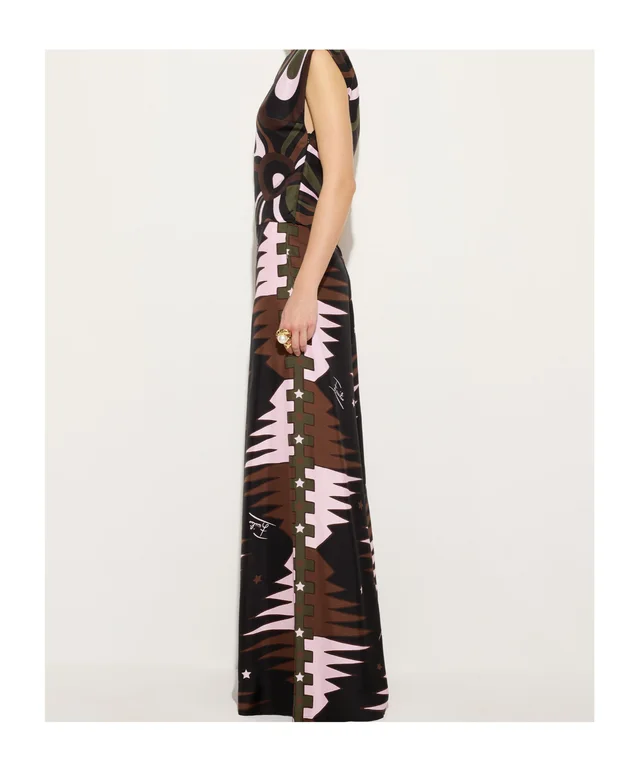 Emilio Pucci Valdimontone Print Silk Pants, photo 3 of 5 from SENSER
