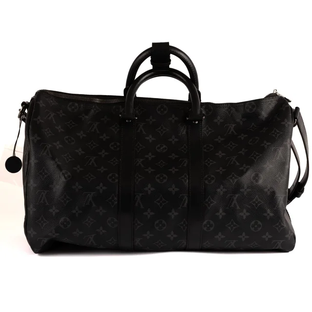 Louis Vuitton Keepall Bandoulière Monogram Coated Canvas Travel Bag - Black from H&T