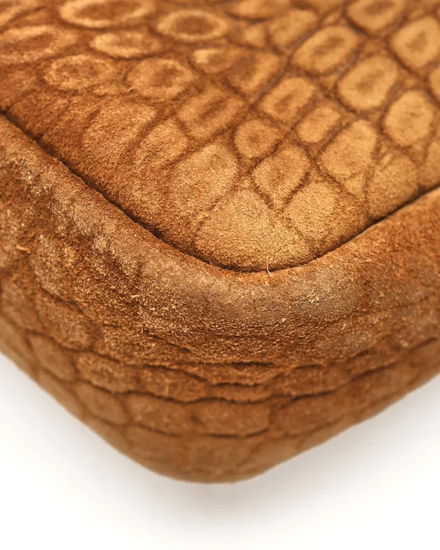 Saint Laurent Crocodile-Embossed Suede Kate Shoulder Bag in Suede from A Retro Tale, photo 9 of 11