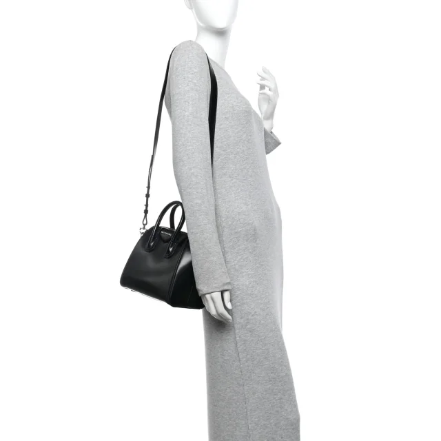 Givenchy Shiny Lord Calfskin Mini Antigona Black in Black Calfskin from FASHIONPHILE, photo 2 of 13