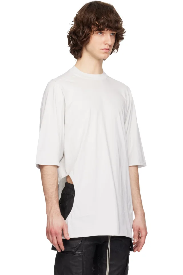 Rick Owens DRKSHDW Off-White Temple Subhuman Jumbo S/S T-shirt, photo 2 of 2 from SSENSE