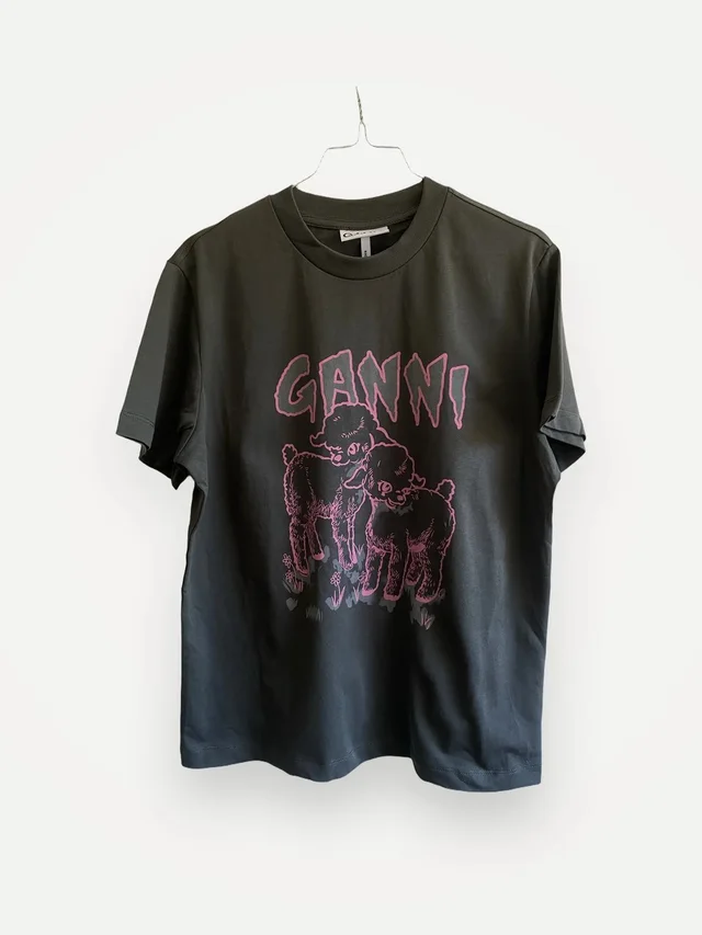 GANNI Short Sleeve T-Shirt in gray from Grailed