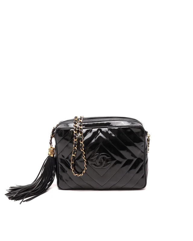 Chanel CC Tassel Patent Camera Bag in Patent leather from A Retro Tale