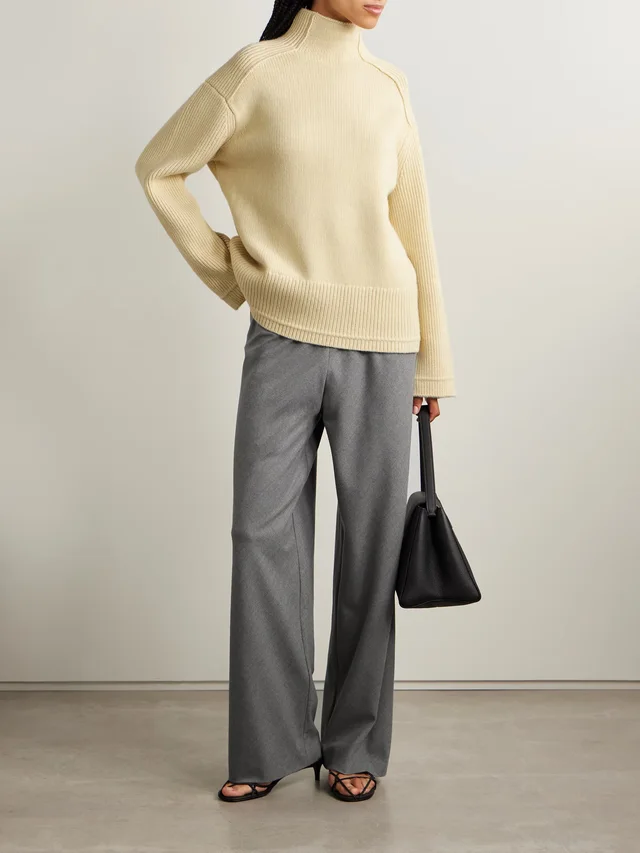 MARIA MCMANUS Ribbed wool and cashmere-blend turtleneck sweater in Yellow, photo 2 of 2 from NET-A-PORTER (Canada)