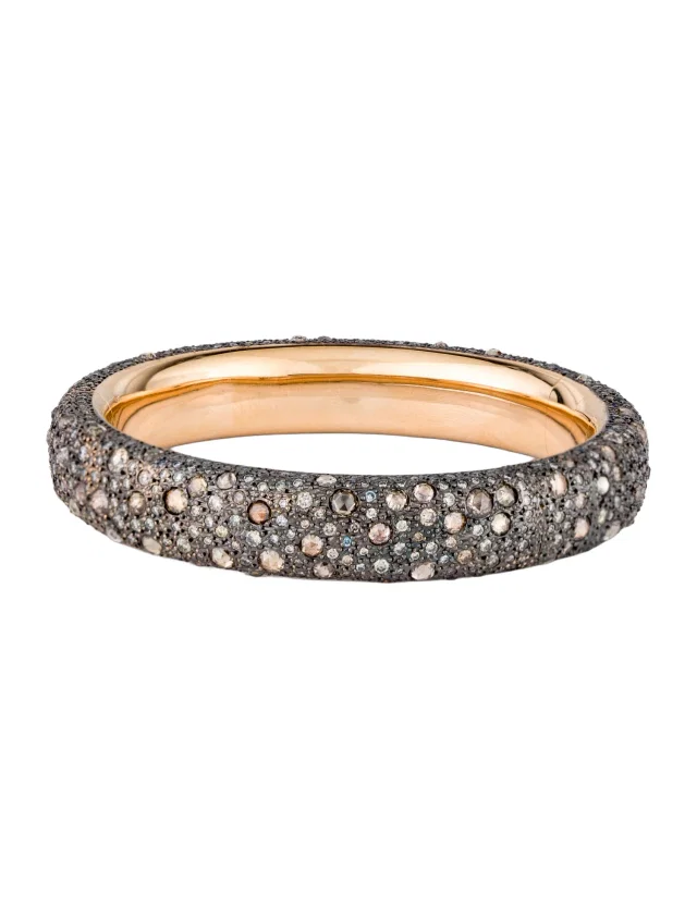 Pomellato 18K 15.30ctw Diamond Tango Bangle, 7" in multicolor from The RealReal
