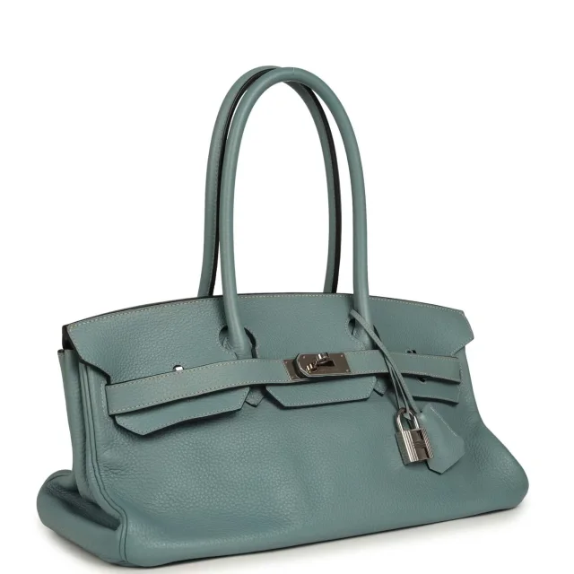 Hermès Vintage Shoulder Birkin 42 JPG Ciel Clemence Palladium Hardware in Clemence leather from Madison Avenue Couture, photo 2 of 9