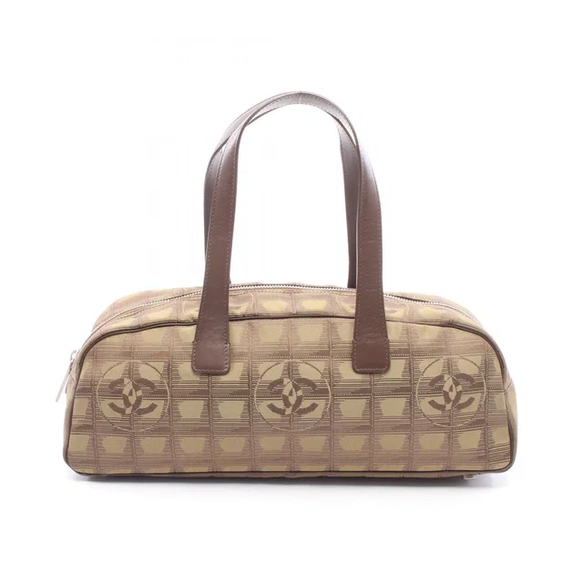 Chanel New Travel Line Khaki Leather Boston Bag in Green Leather from The Reluxe