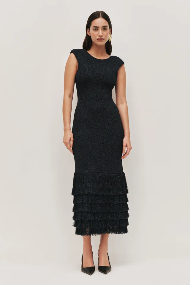 AJE Breeze Knit Midi Dress in Blue from Aje, photo 1 of 1
