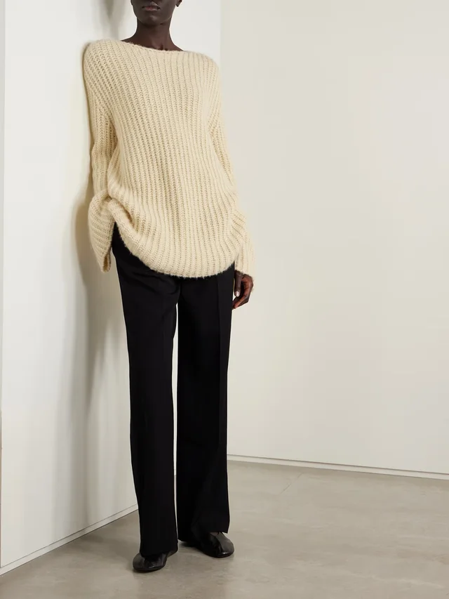 THE ROW Mirr ribbed cashmere seater in Yellow, photo 2 of 2 from NET-A-PORTER (Canada)