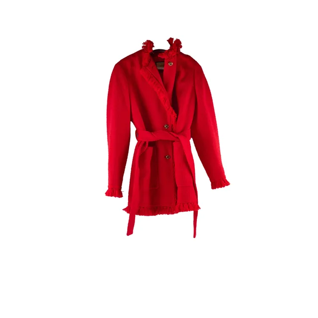 Gucci Ladies Red Wool Coat Size 36 in Red Wool from The Purse Affair