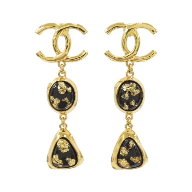 Chanel Earrings Gold in Gold from The Reluxe